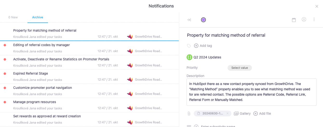New design for notifications
