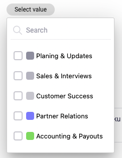 dropdown custom fields